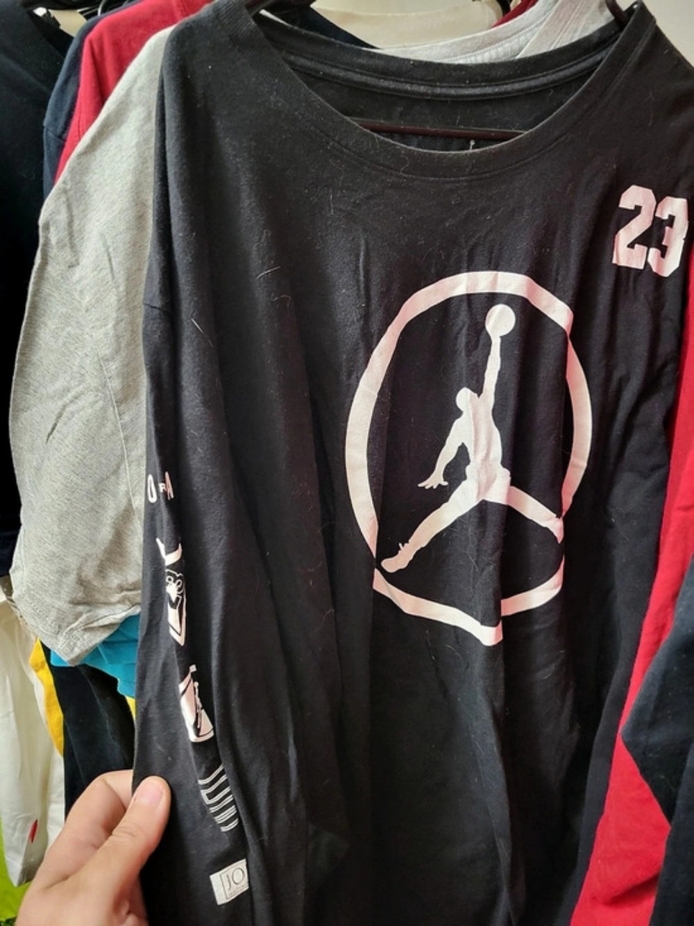 Jordan Graphic Basketball Jersey Black & White XXL